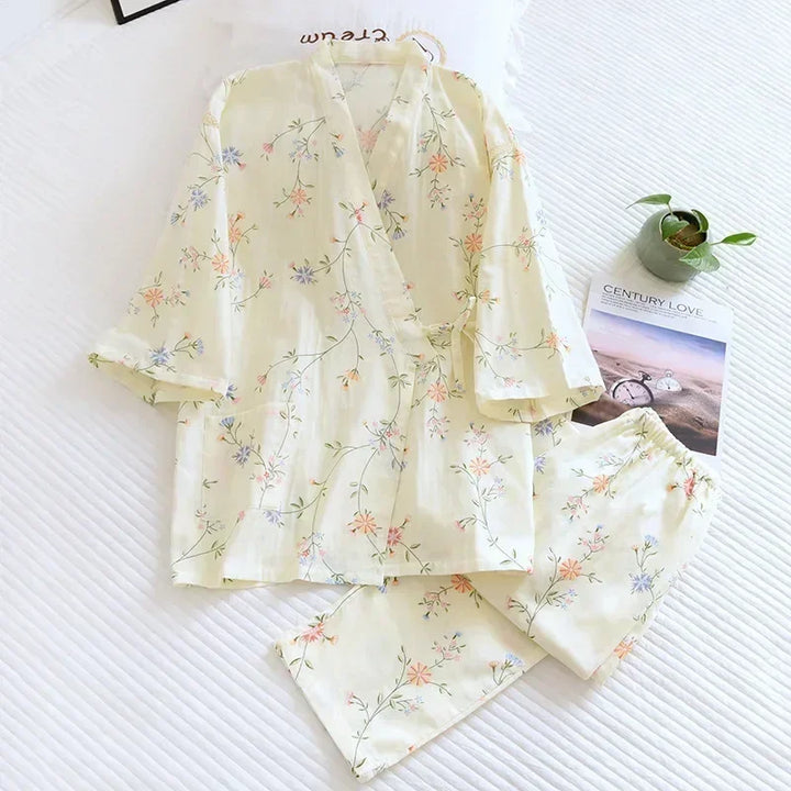 Pyjama Japonais Fleuri Vintage Unique