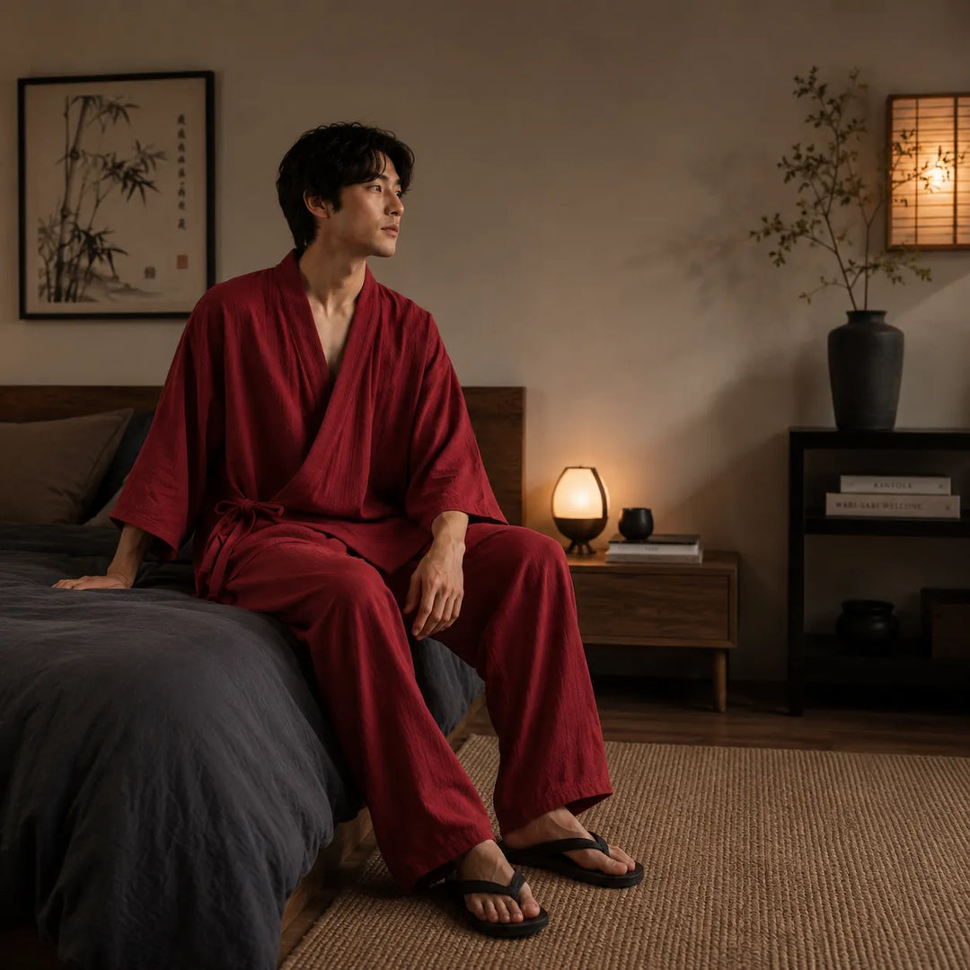 Pyjama Japonais Homme Coton