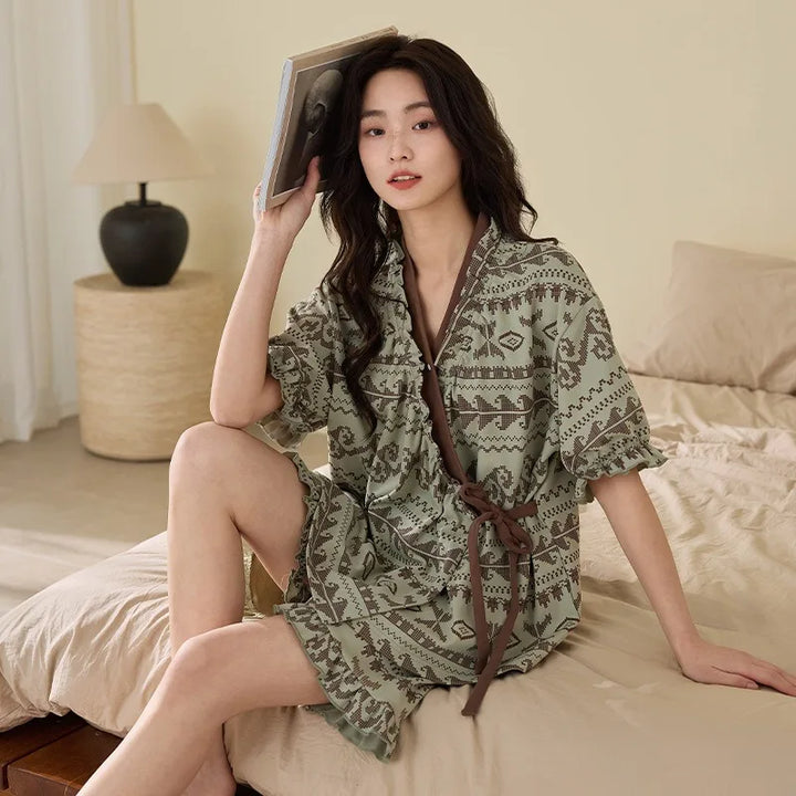 Pyjama Japonais Kimono à Short