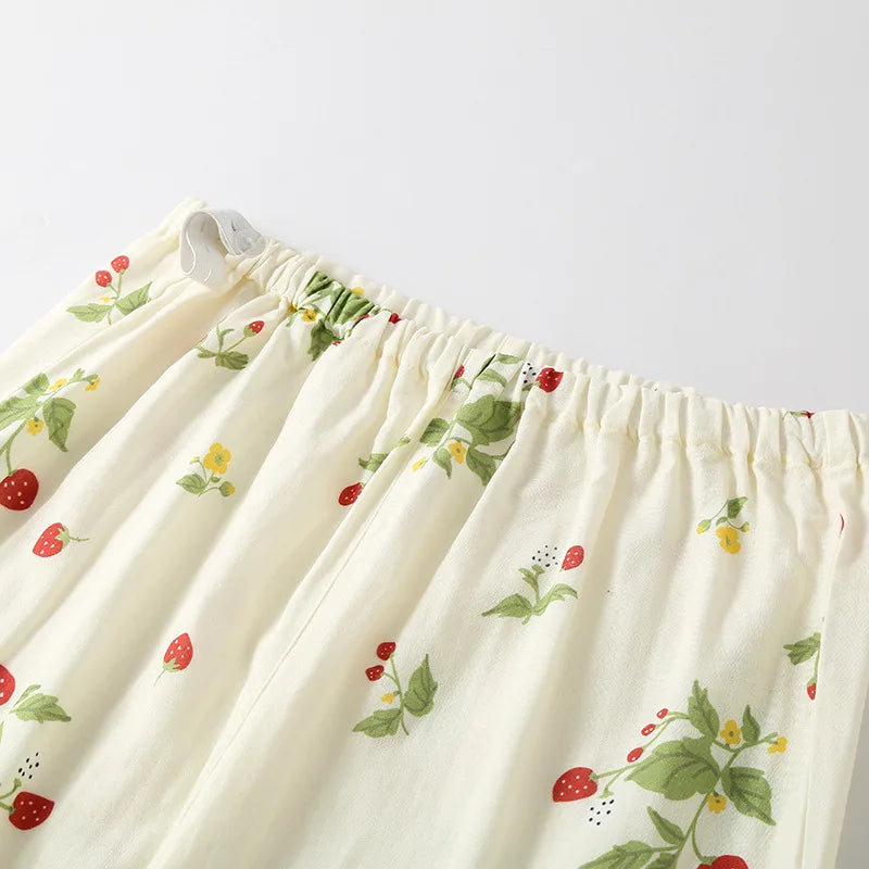 Pyjama Japonais Motif Fraise Chic