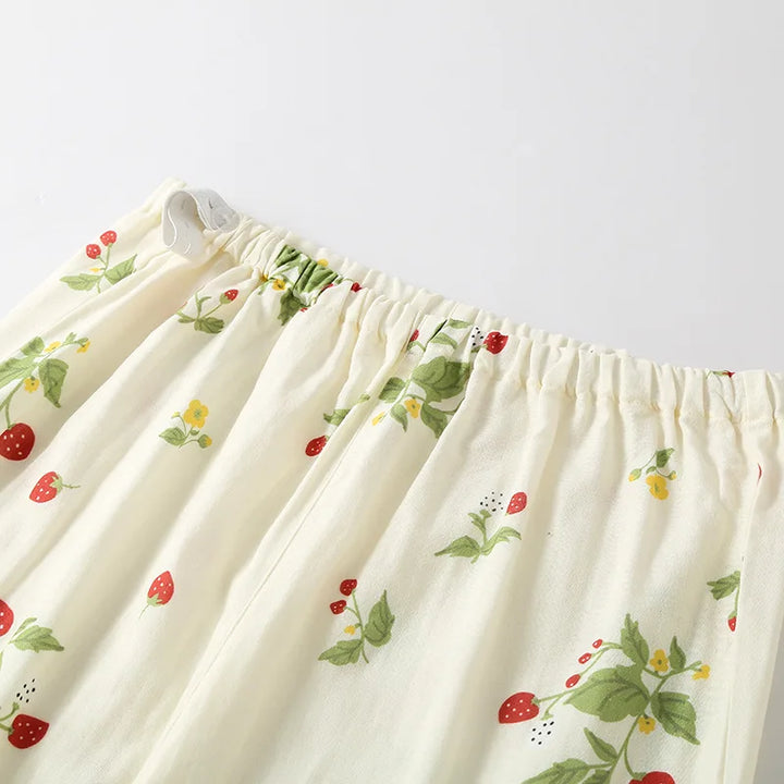 Pyjama Japonais Motif Fraise Chic