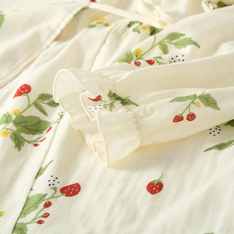 Pyjama Japonais Motif Fraise Unique