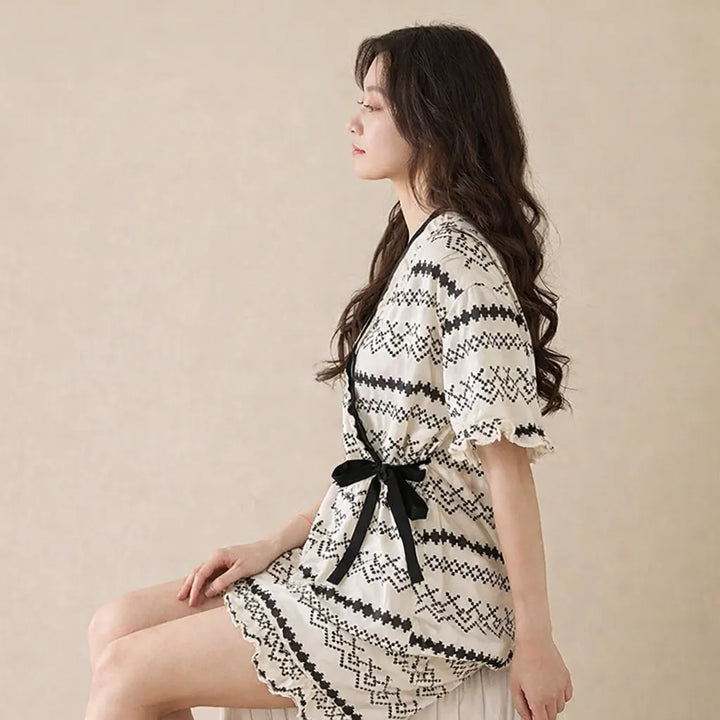 Pyjama Japonais Style Kimono Femme Chic