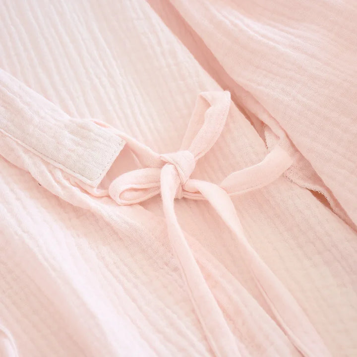 Pyjama Japonais à Volants Rose