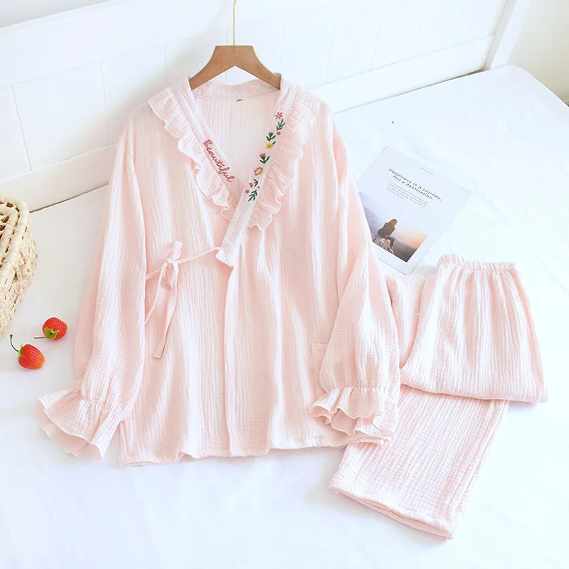Pyjama Japonais à Volants Unique