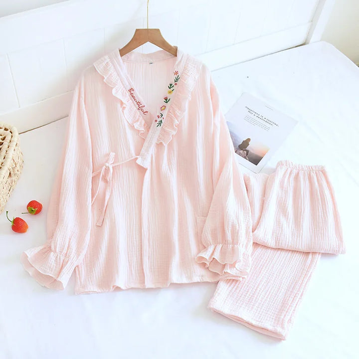 Pyjama Japonais à Volants Unique
