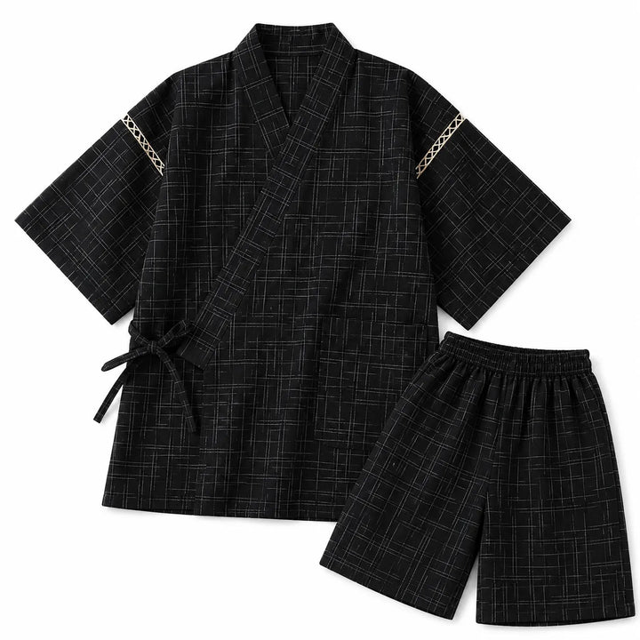 Pyjama Jinbei Japonais Homme Noir
