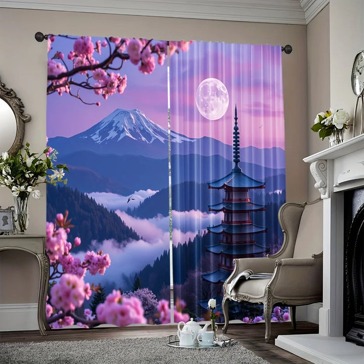 Rideau Japonais Romantique Violet