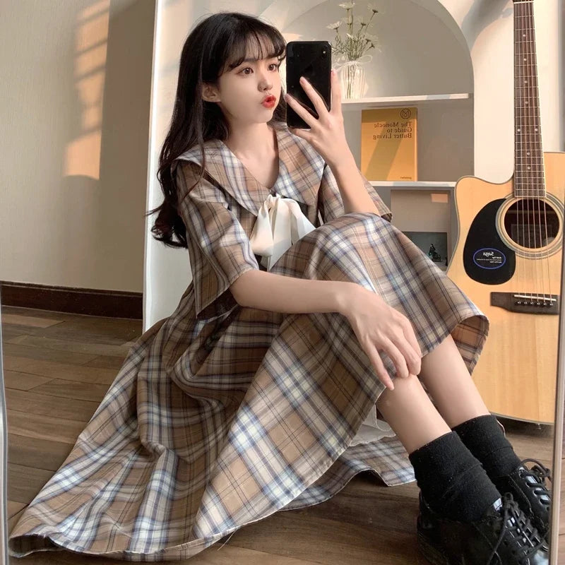 Robe Japonaise à Carreaux