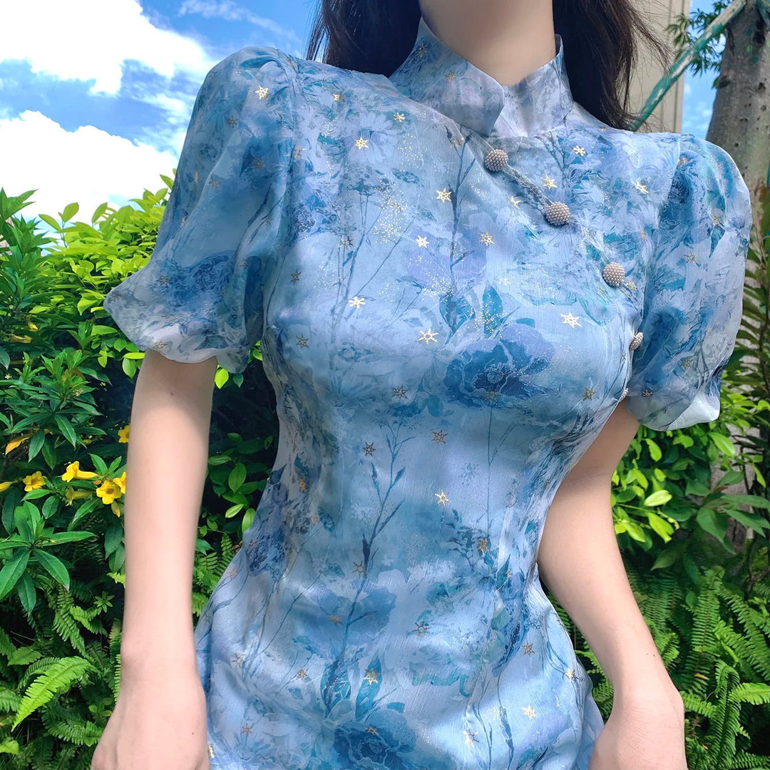 Robe Japonaise Estivale à Volants Unique