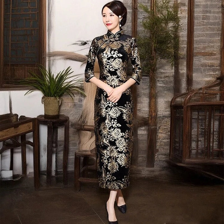 Robe Japonaise Habillée Elégante Noire
