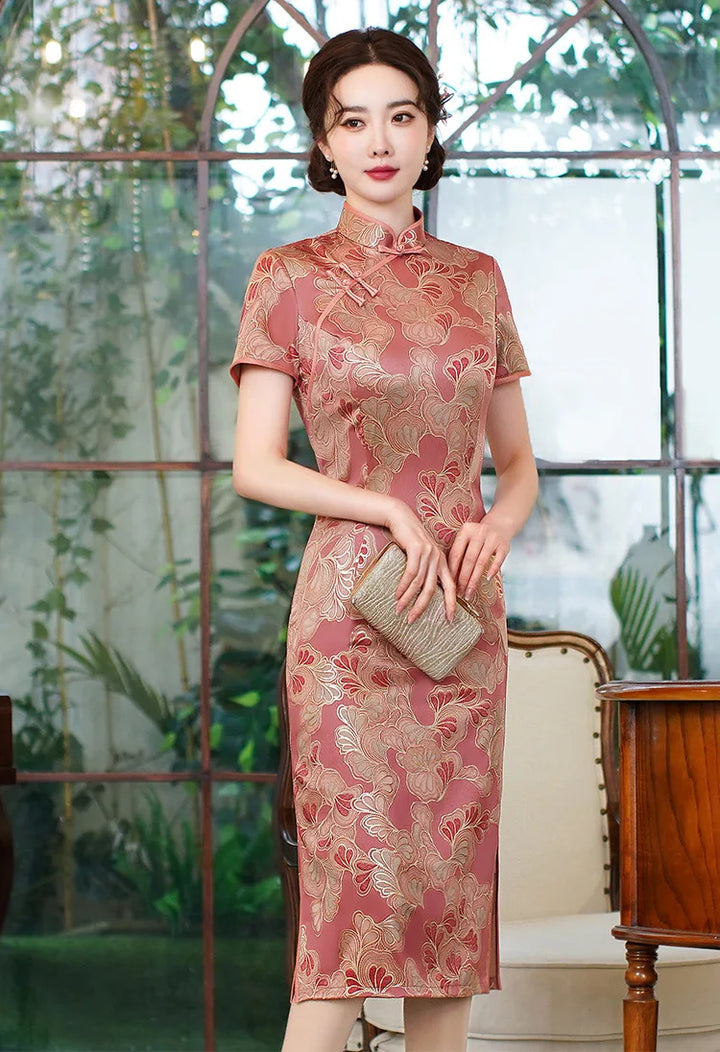 Robe Japonaise Mi- Longue Chic Contemporaine