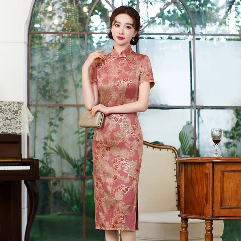 Robe Japonaise Mi- Longue Chic Légère