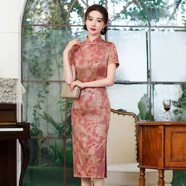 Robe Japonaise Mi- Longue Chic Légère