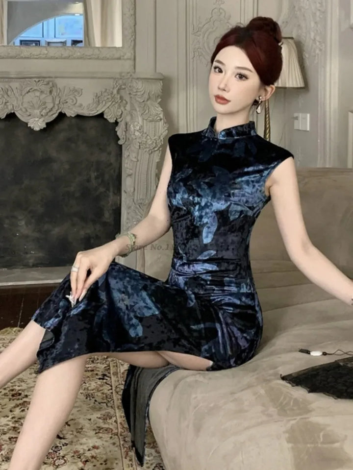 Robe Japonaise Veloutée élégante épuré