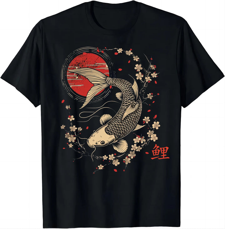 T-shirt japonais carpe koi stylé