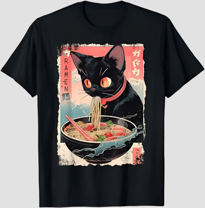 T-shirt Japonais Ramen Noir