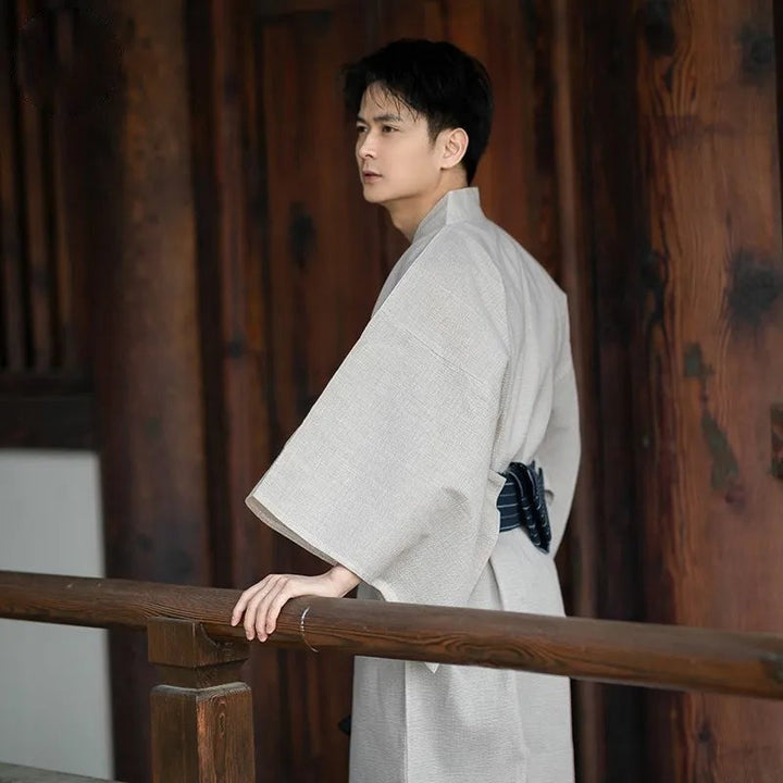 Beige Japanese Kimono for Men