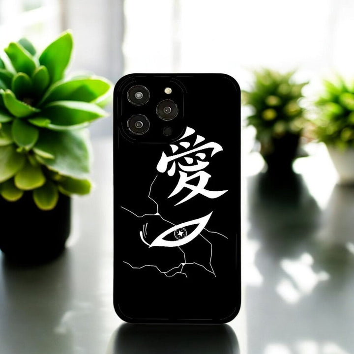 Monochrome Japanese iPhone phone case