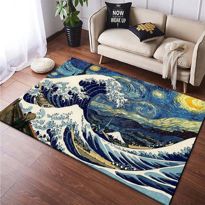 Tapis Salon Style Japonais épais