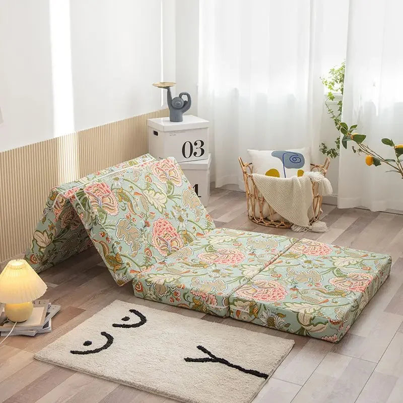 Futon Japonais d’Appoint Pliable Motifs Anciens