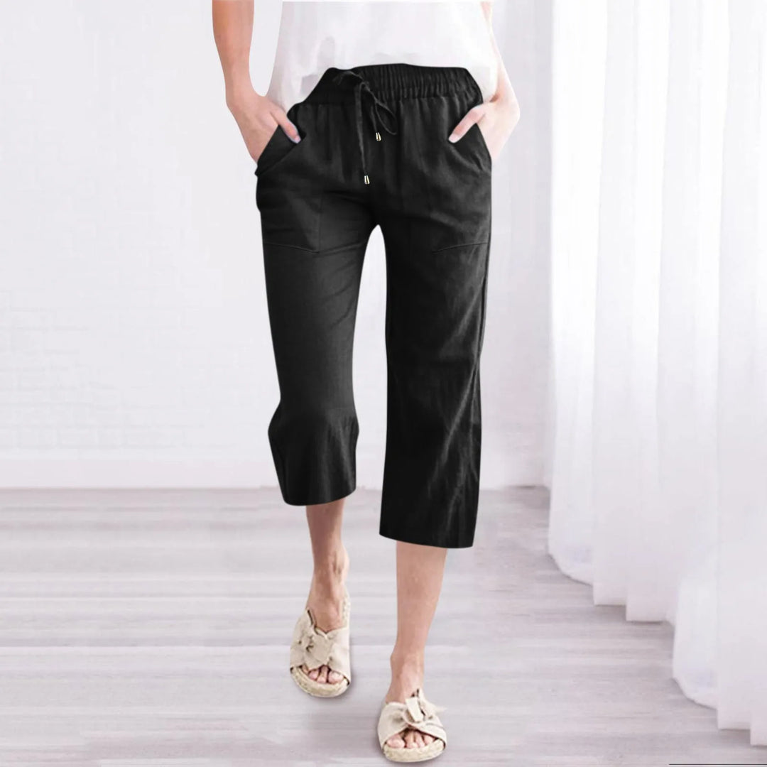 Pantalon Court Léger pour Femme Noir