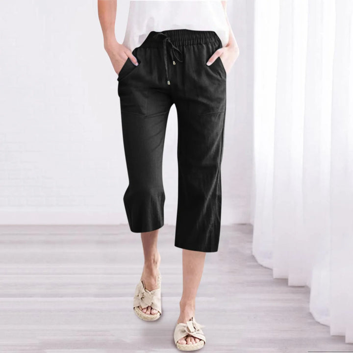 Pantalon Court Léger pour Femme Noir