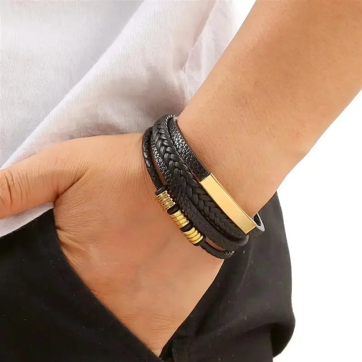 Bracelet Japonais multicouche en cuir