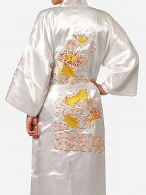 Kimono Homme Dragon Blanc