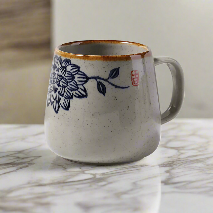 Mug Japonais Épuré À Fleurs