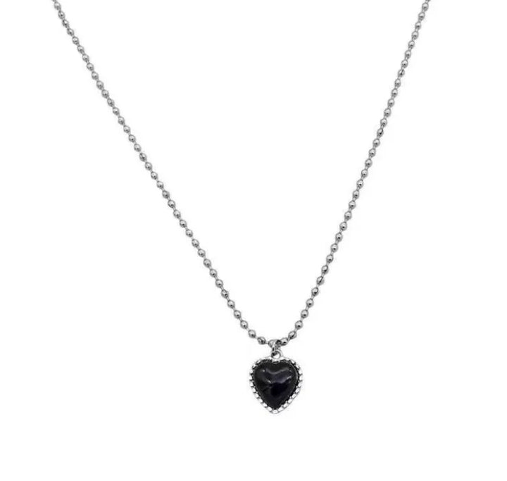 Collier Japonais à Breloques coeur