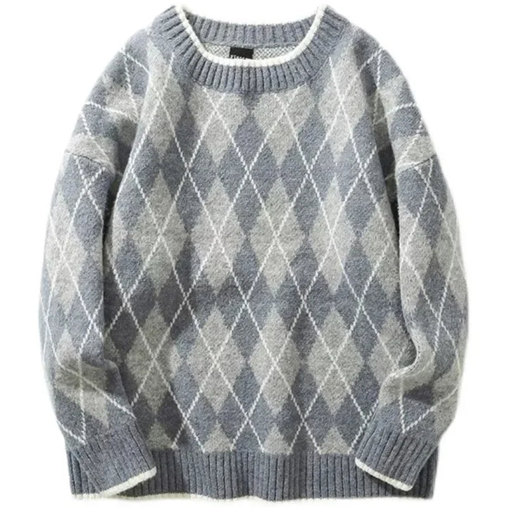 Pull Vintage Carreaux Japonais