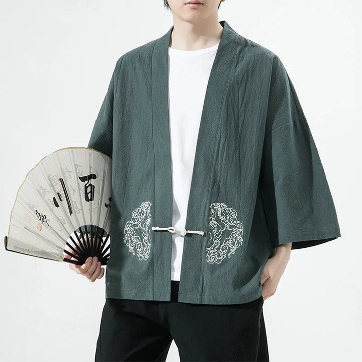 Veste Style Kimono Homme Coton