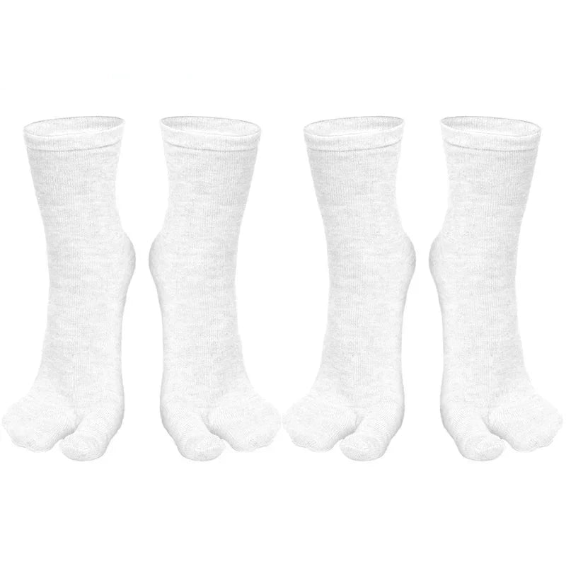 Chaussettes Japonaises Tabi Uni Blanche 2 paires