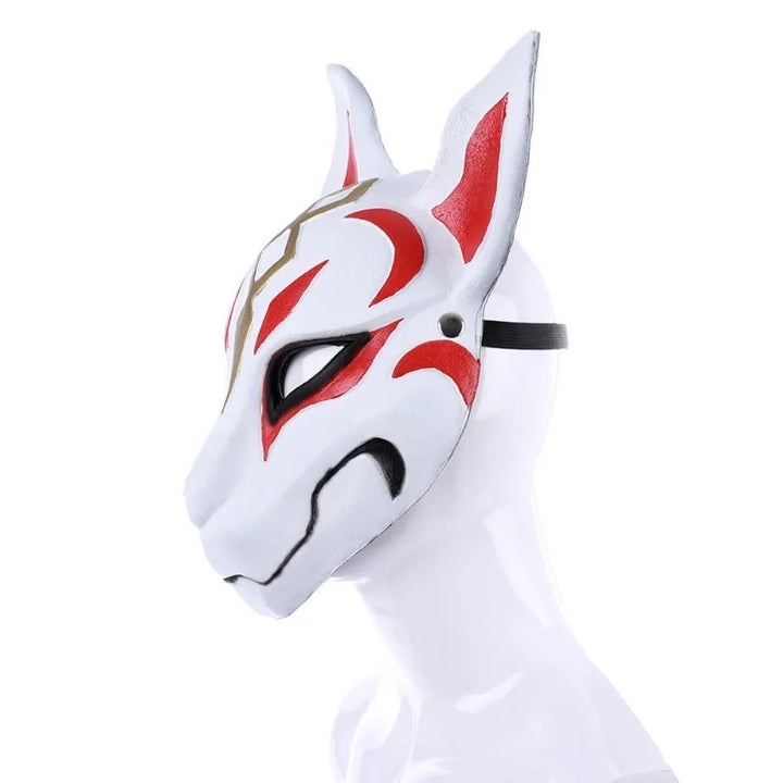 Masque Japonais Loup rouge et noir
