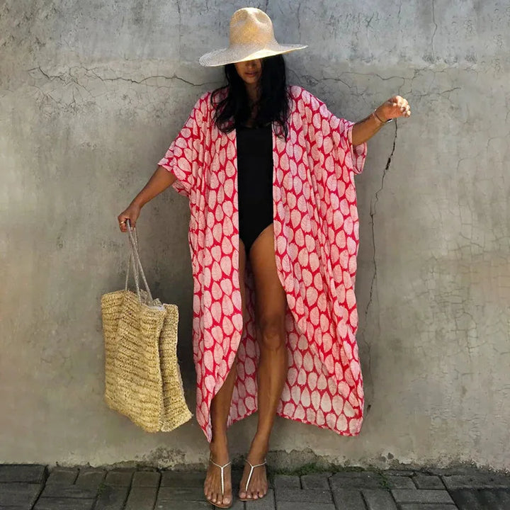 Kimono Long Eté Rouge