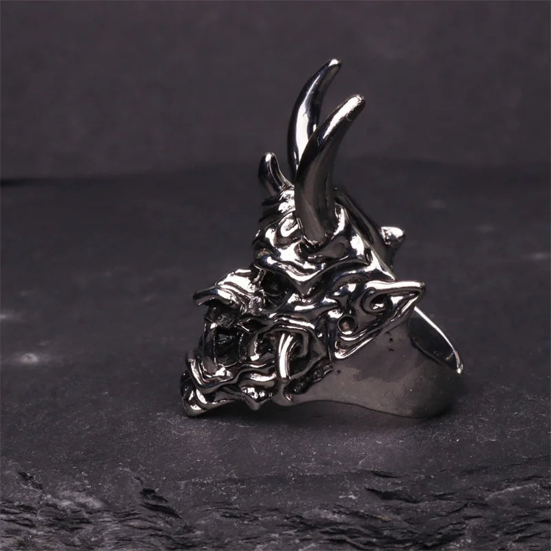 Bague demon japonais argent