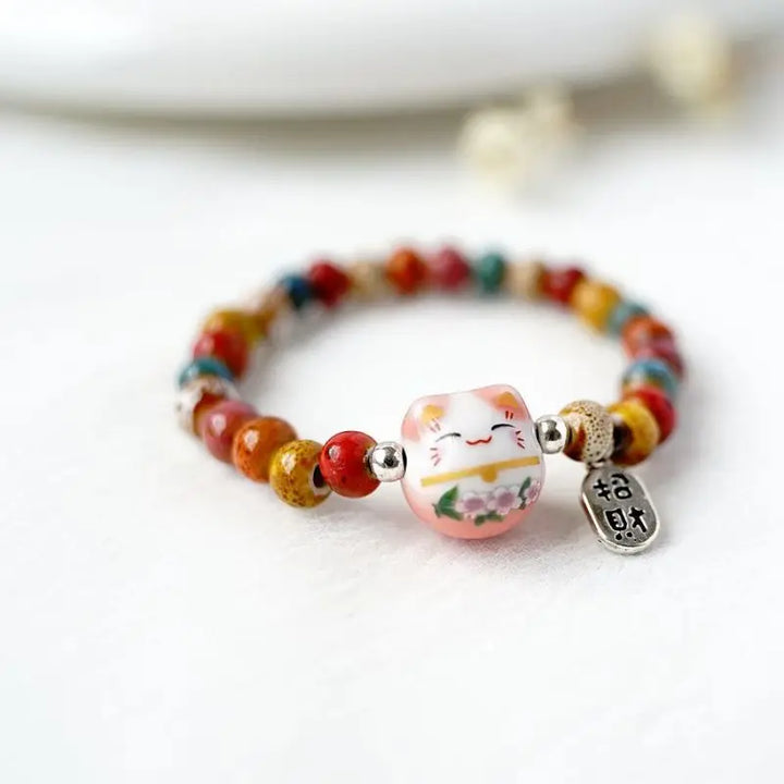 Bracelet Chat Japonais orange