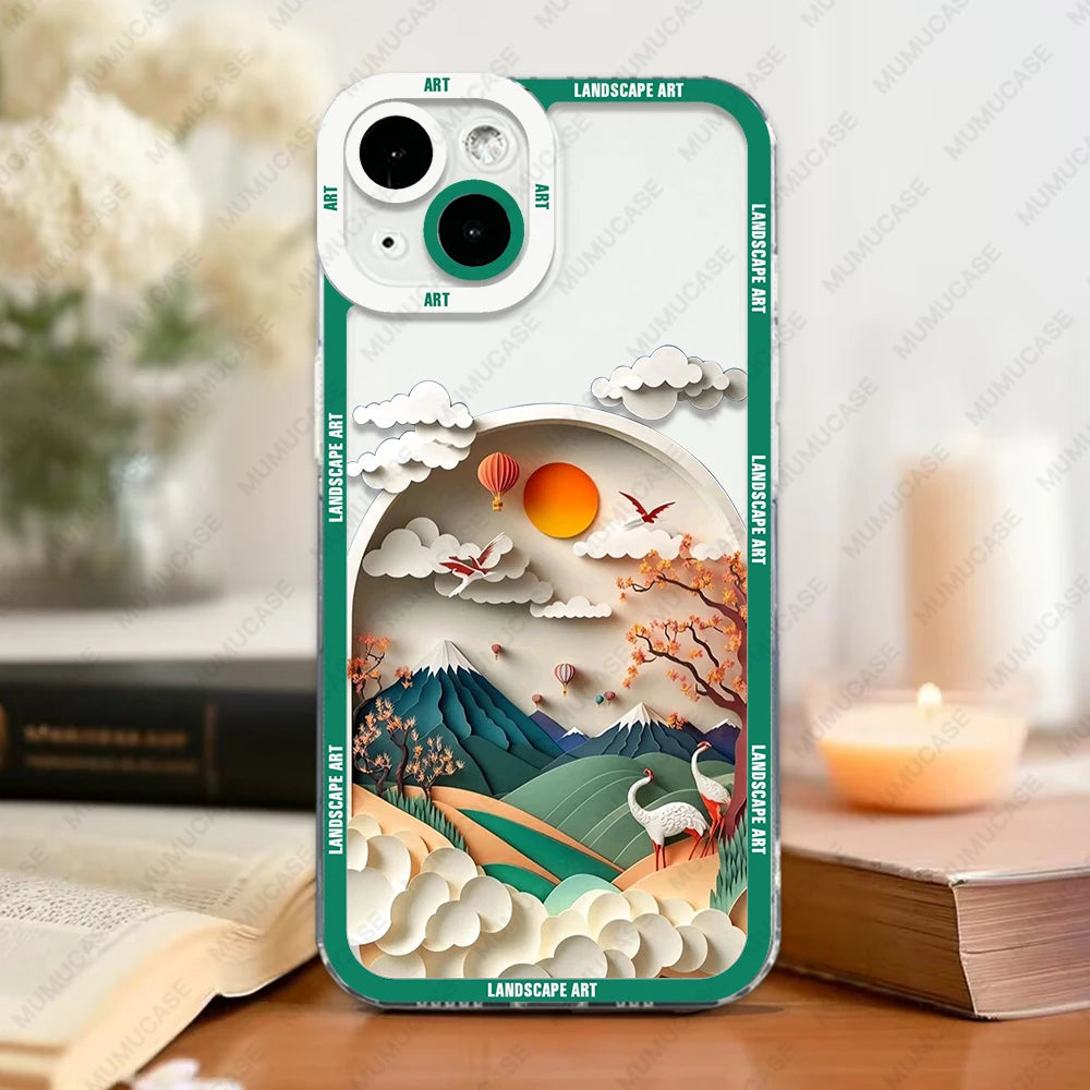 Coque de Téléphone Paysage Japonais montagnes