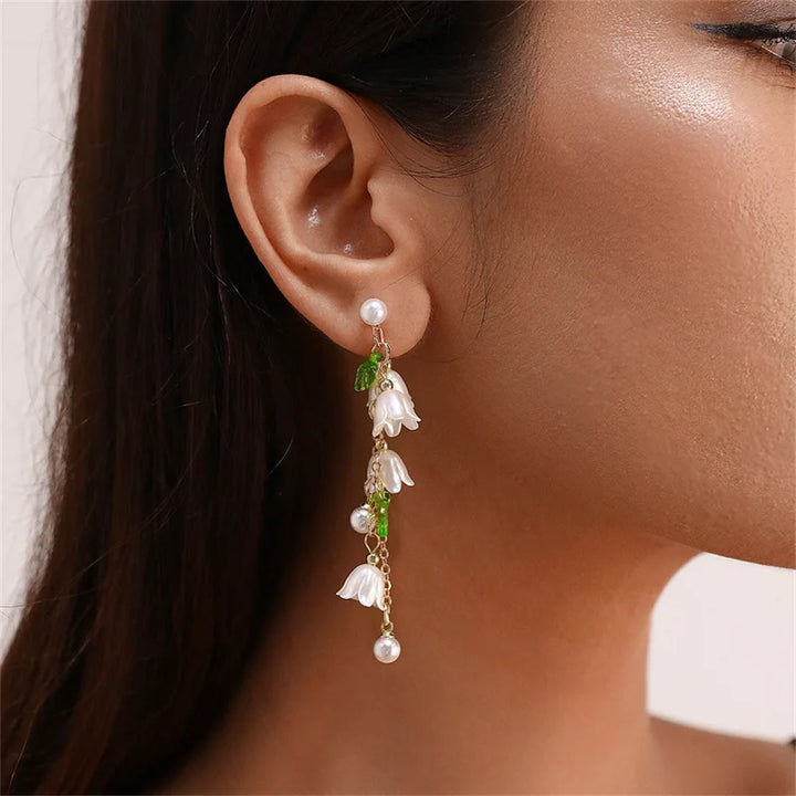 Boucles d'oreilles japonaises Fleur de muguet