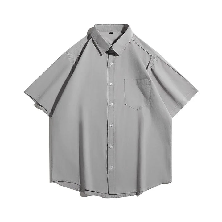 Chemise Japonaise Ample d’Été Gris clair 