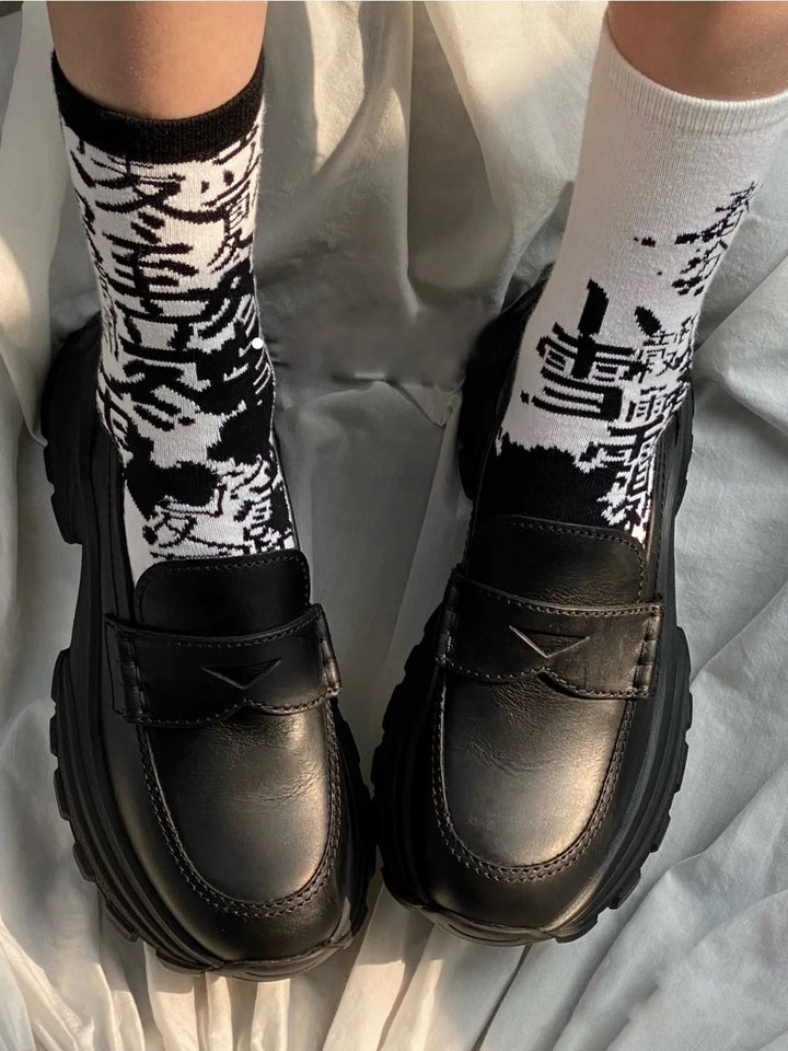 Chaussettes Japonaises Kanji 2 doigts