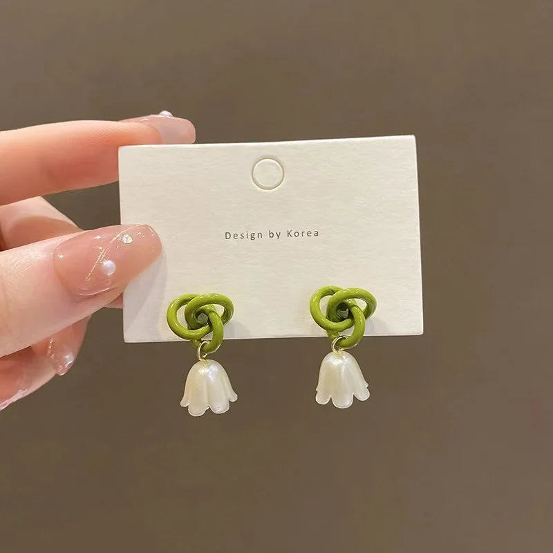 Boucles d'oreilles japonaises Fleur de muguet