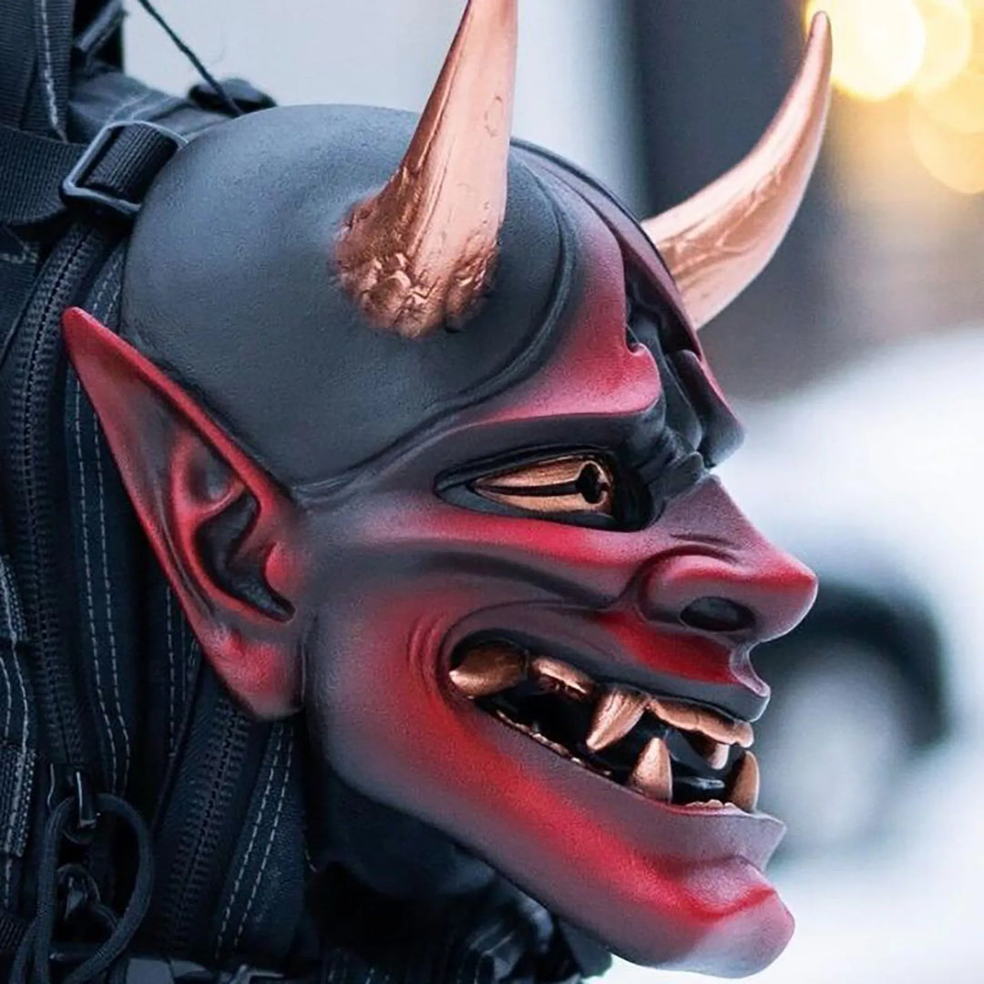 Masque diable japonais rouge