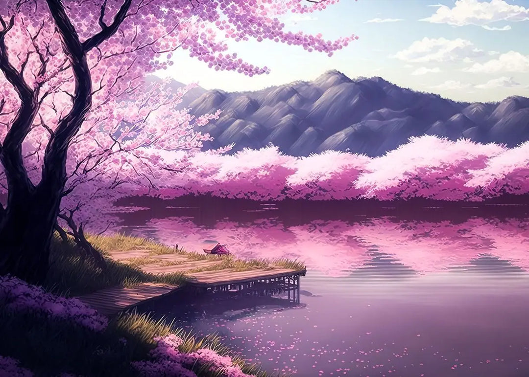 Tableau Paysage Japonais sakura