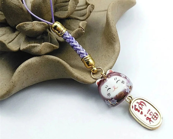 Porte-clef Japonais Porte-bonheur violet