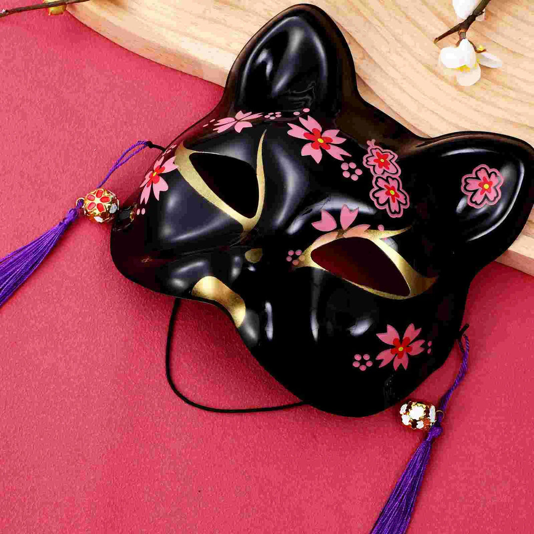 Masque Japonais Chat Noir Sakura