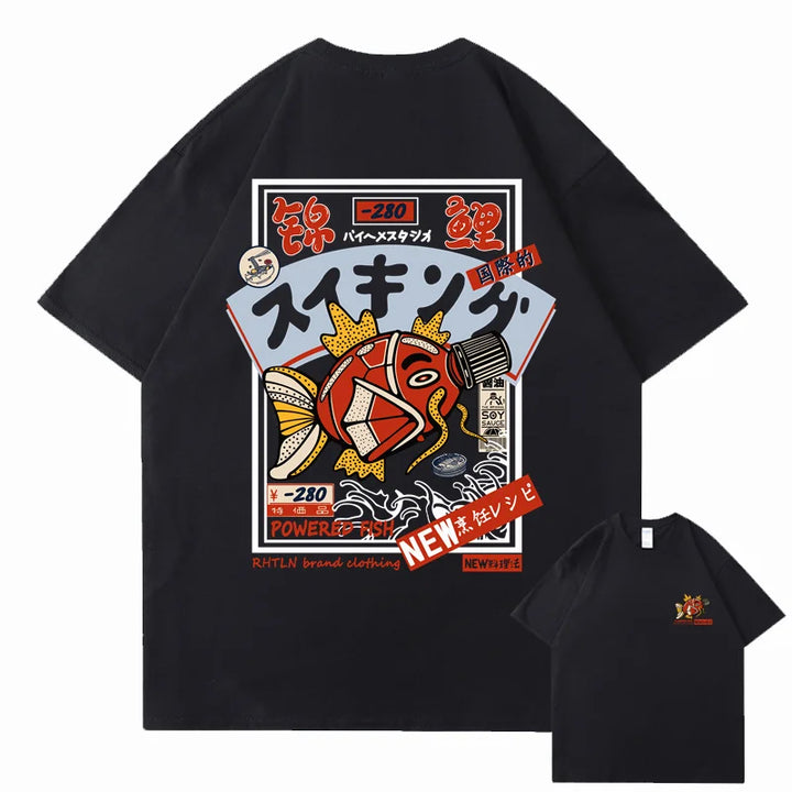 T-shirt japonais Koi streetwear