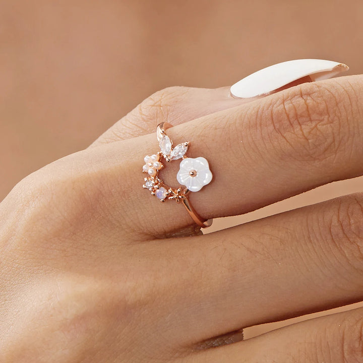 Bague Japonaise Fleur de cristal