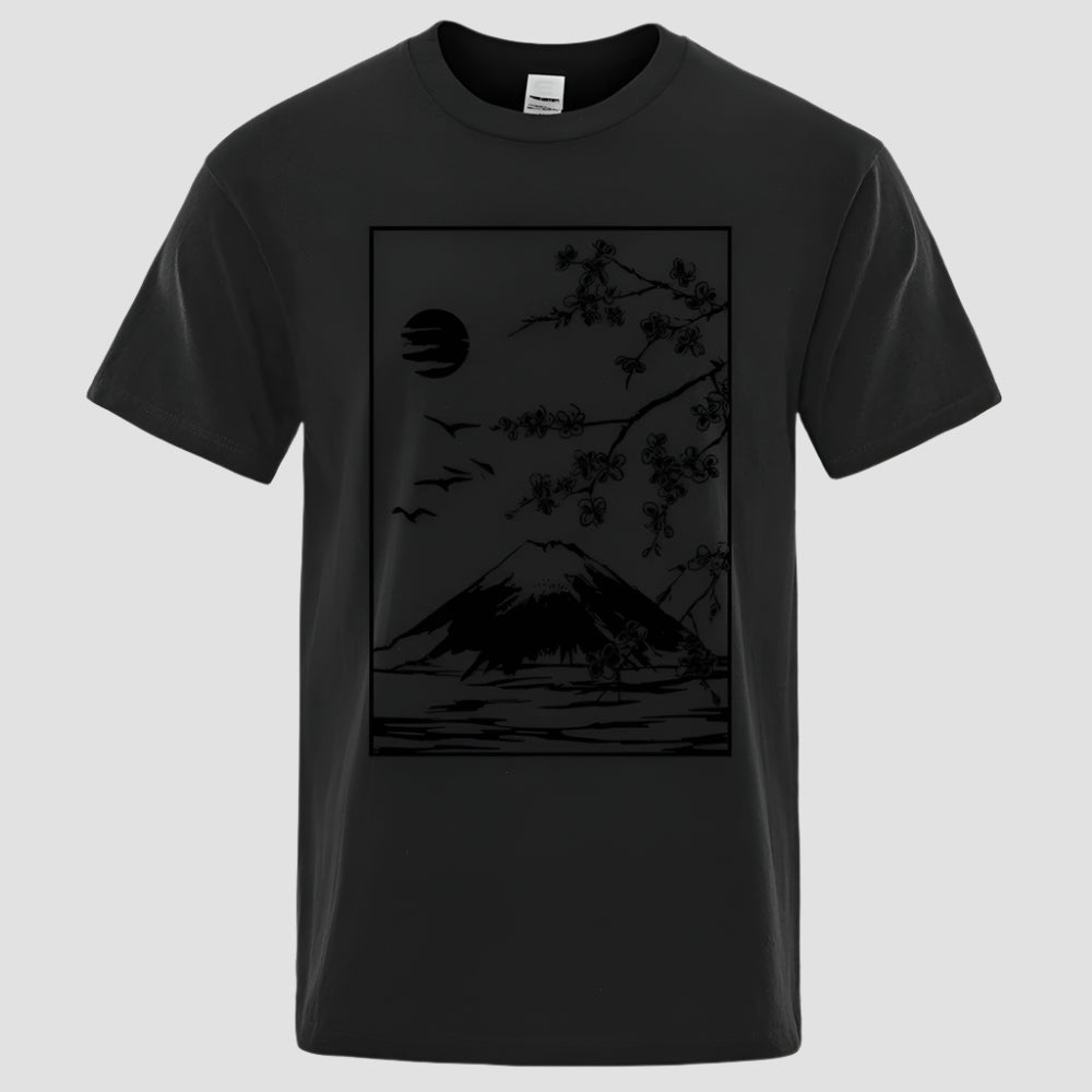 T-shirt Japonais Epuré Noir